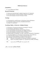 PhD Exam Sources.doc